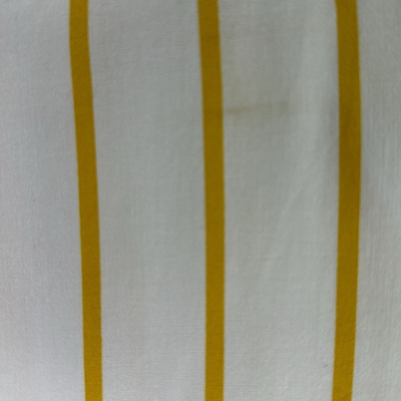 Women's Yellow & White Stripe Shirt Size: L - Picture 4 of 5